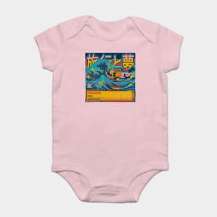 Araraquara, Brazil, São Paulo, Travel & Dream in Japanese Symbols Great Wave Baby Bodysuit